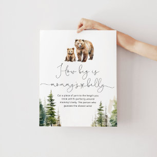 Woodland bear how big is mummy's belly game poster
