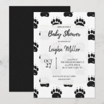 Woodland Bear Paw Print Baby Shower