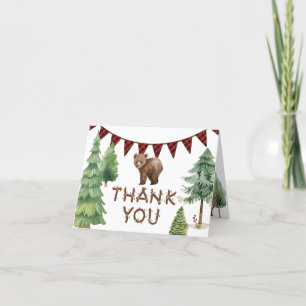 Woodland Bear Thank You Card