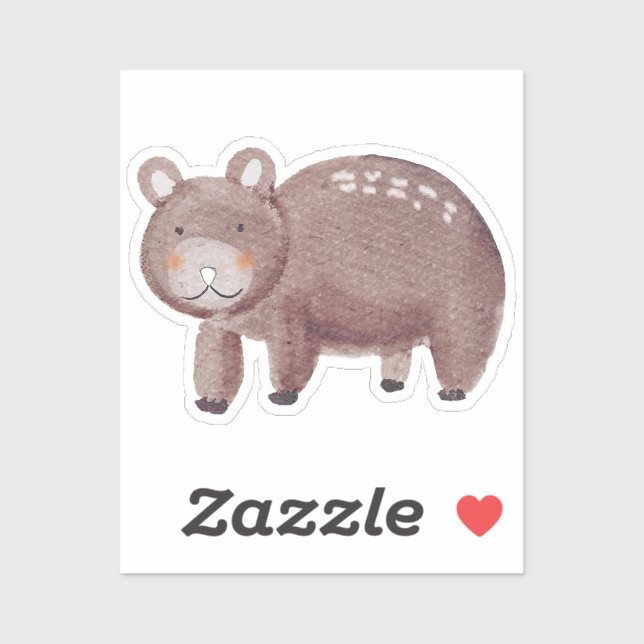 Woodland Bear Watercolor (Sheet)