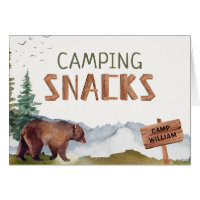 Woodland Bear - Wooden Snacks Sign