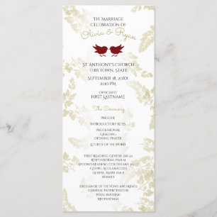 Woodland Birds and Gold Foliage Red Programme