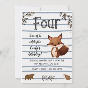 Woodland Birthday Invitation