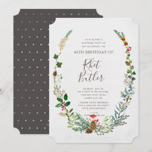 Woodland Birthday Invitation Any Age Milestone