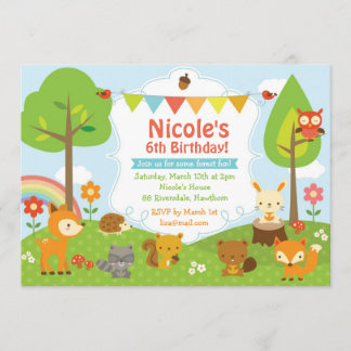 Woodland Birthday Invitation / Woodland Invitation