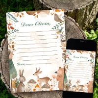 Woodland Birthday Time Capsule Note Message Card
