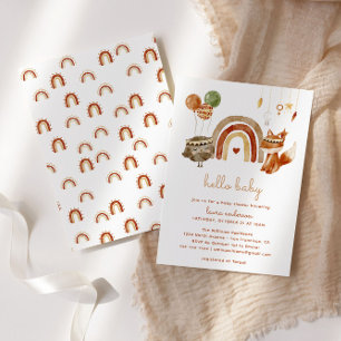 Woodland Boho Baby Shower Invitation