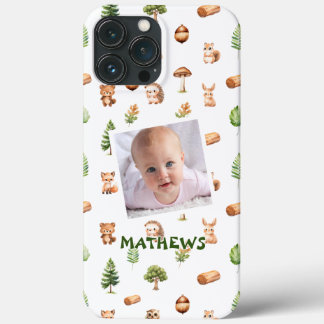 Woodland Boho Forest Animals Photo iPhone 13 Pro Max Case