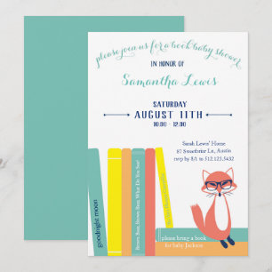 Woodland Book Baby Shower Invitation
