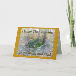 Woodland Boulders Mum & Dad Thanksgiving Holiday Card