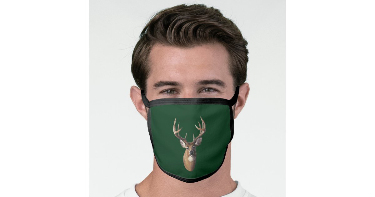 Woodland Buck Deer Face Mask Zazzle
