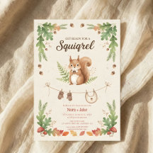 Woodland budget Squirrel Greenery baby shower