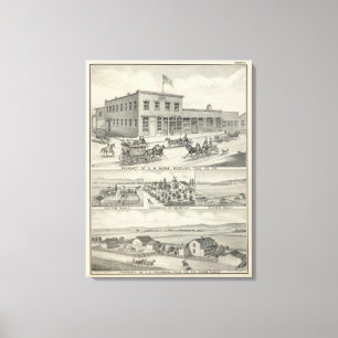 Woodland building, Yolo County farm Canvas Print