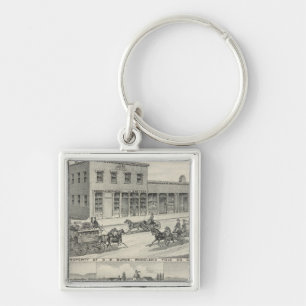 Woodland building, Yolo County farm Key Ring
