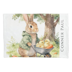 Woodland Bunny Baby Shower Gift Pillowcase