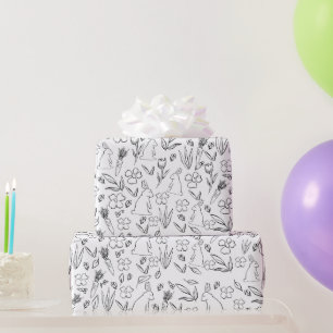 Woodland Bunny & Carrot Wrapping Paper