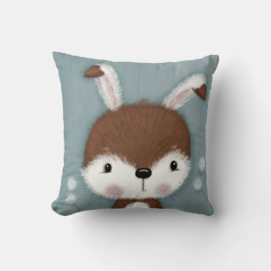 Woodland Bunny Portrait Cushion