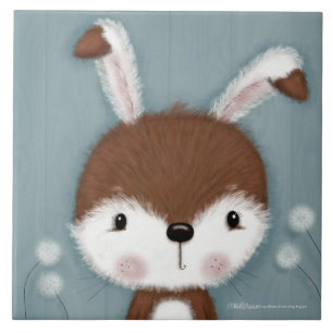 Woodland Bunny Portrait Tile