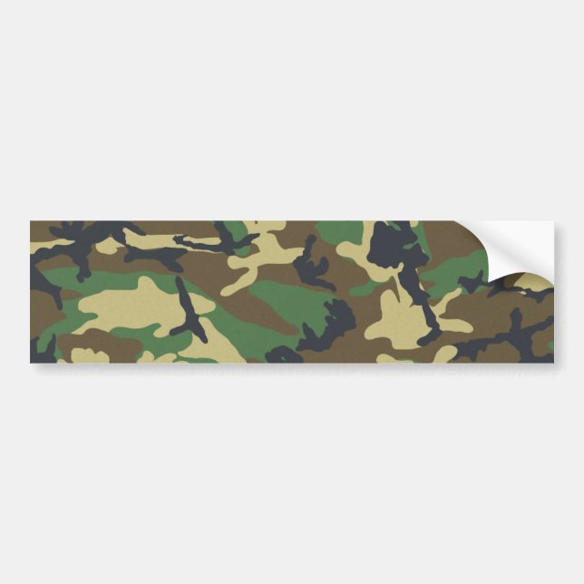 Woodland Camo Bumper Sticker (Front)