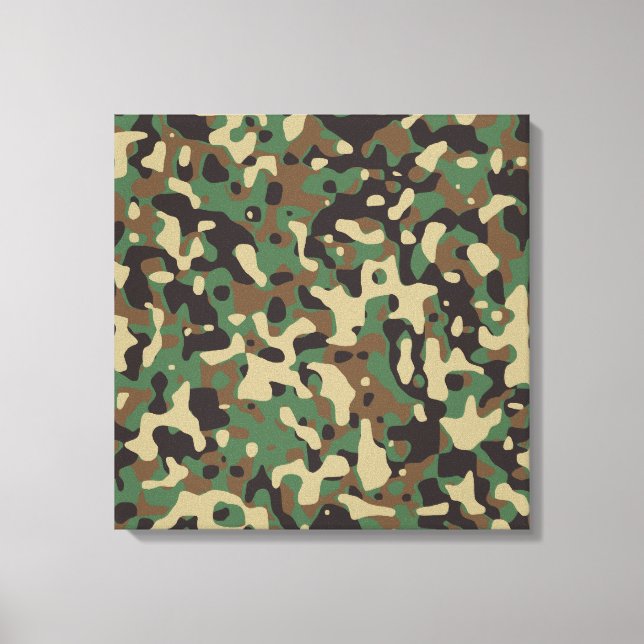 Woodland Camo Canvas Print (Front)