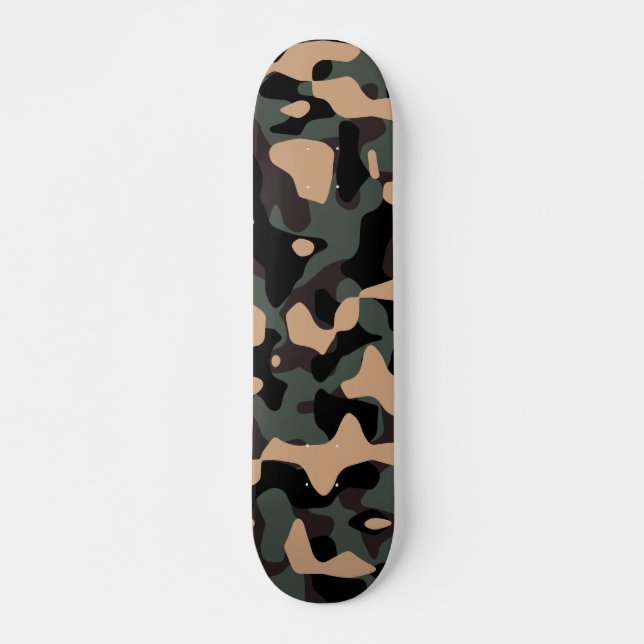 Woodland Camo Deck Skateboard (Front)