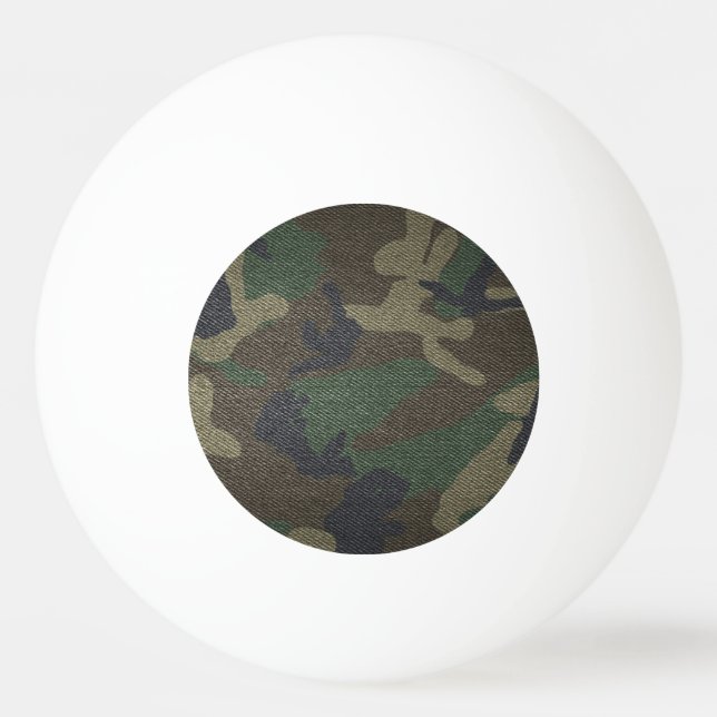 Woodland Camo Fabric Ping Pong Ball (Back)