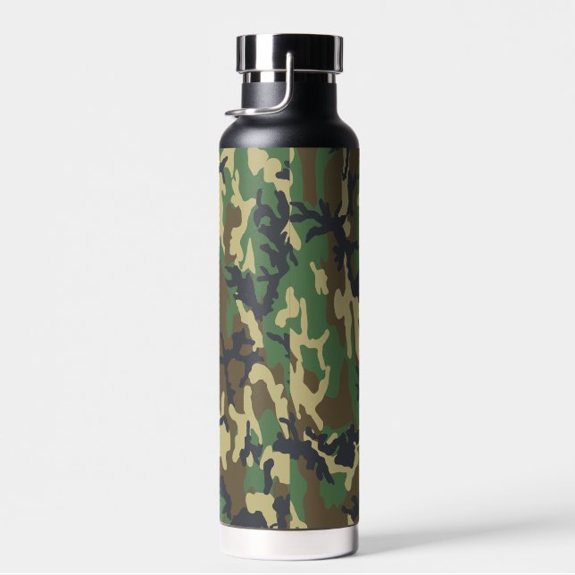 Woodland Camo Insulated Bottle for Camping, Hiking (Right)