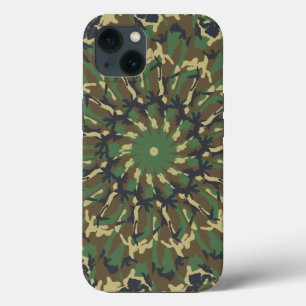 Woodland Camo kaleidoscope iPhone 13 Case