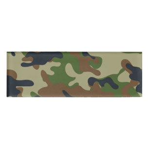 Woodland Camo Name Tag