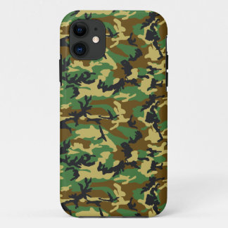 Woodland Camo Pattern iPhone 11 Case