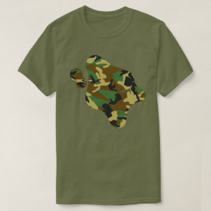 Woodland Camo Pattern Paint Splat T-Shirt