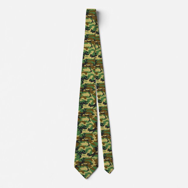 Woodland Camo Pattern Tie (Front)
