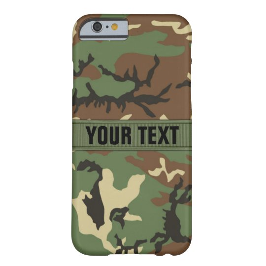 Woodland Camo Personalised Barely There iPhone 6 Case