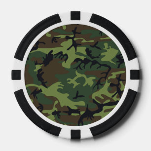 Woodland Camo Poker Chips