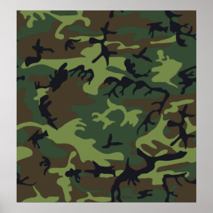 Woodland Camo Poster