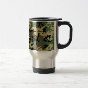 Woodland Camo Stainless Steel Travel Mug