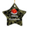Woodland Camo Star Merry Christmas Ornament