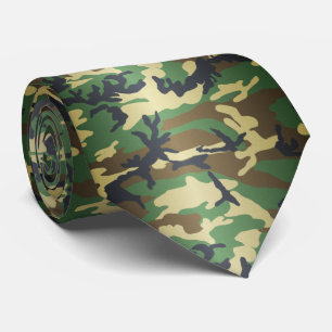 Woodland Camo Tie