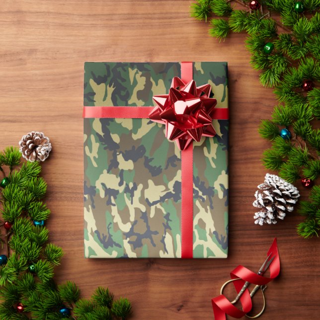 Woodland Camo Wrapping Paper (Holiday Gift)