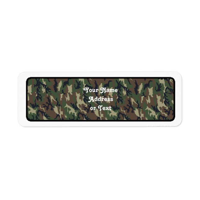 Woodland Camouflage Background Template (Front)