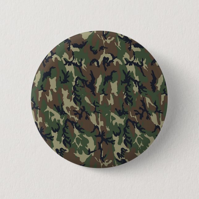 Woodland Camouflage Background Template 6 Cm Round Badge (Front)