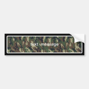 Woodland Camouflage Background Template Bumper Sticker
