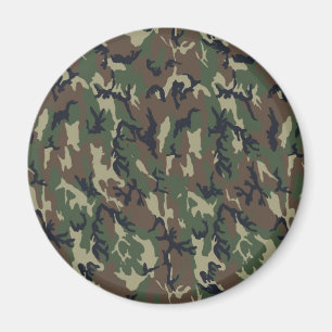 Woodland Camouflage Background Template Magnet