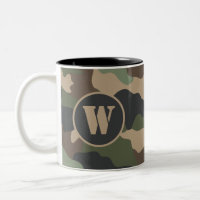 Woodland Camouflage Camo Khaki Tan Black Monogram