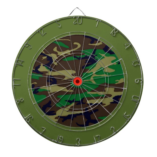 Woodland Camouflage Dart Board (Front)