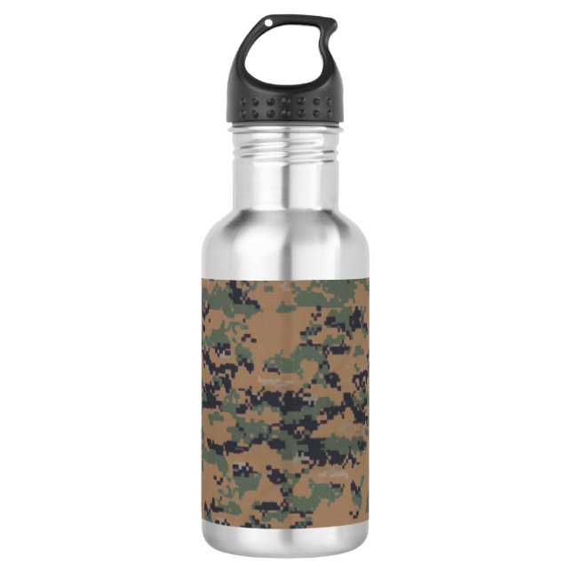 Woodland Camouflage (Digital) 532 Ml Water Bottle (Front)