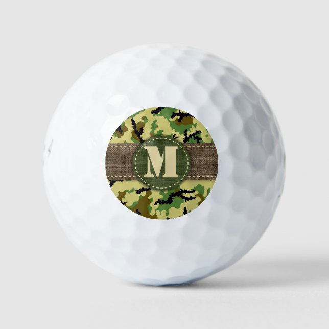 Woodland camouflage golf balls (Front)
