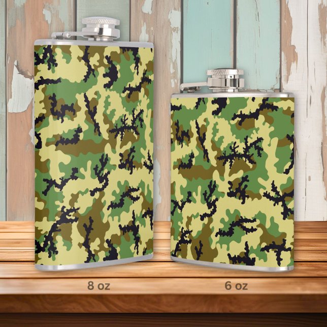Woodland camouflage hip flask (Creator Uploaded)