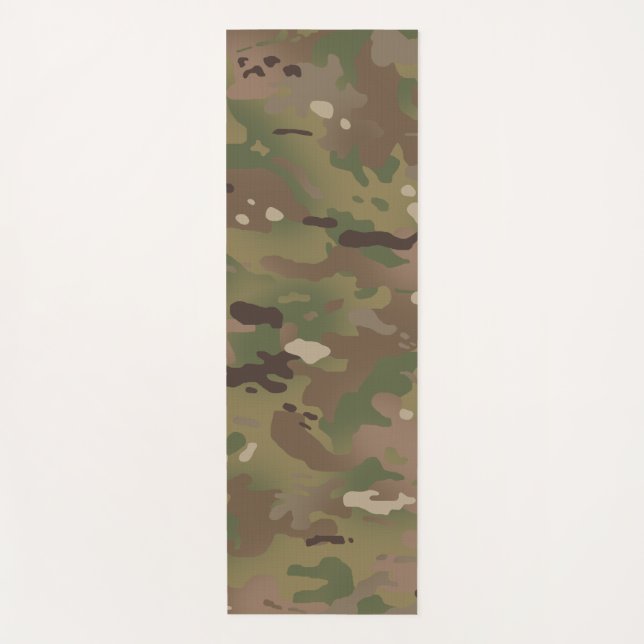 Woodland Camouflage I Yoga Mat (Front)