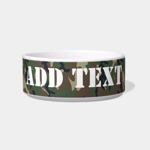 Woodland Camouflage Military Background Bowl